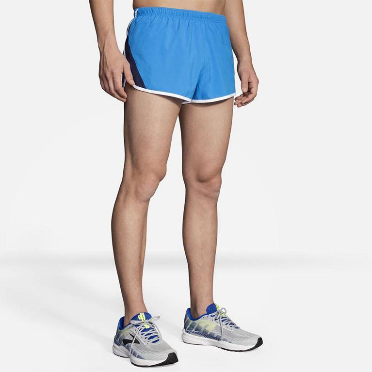 Brooks Men's Go-To 2 Split Running Shorts - Blue (COJZ70469)